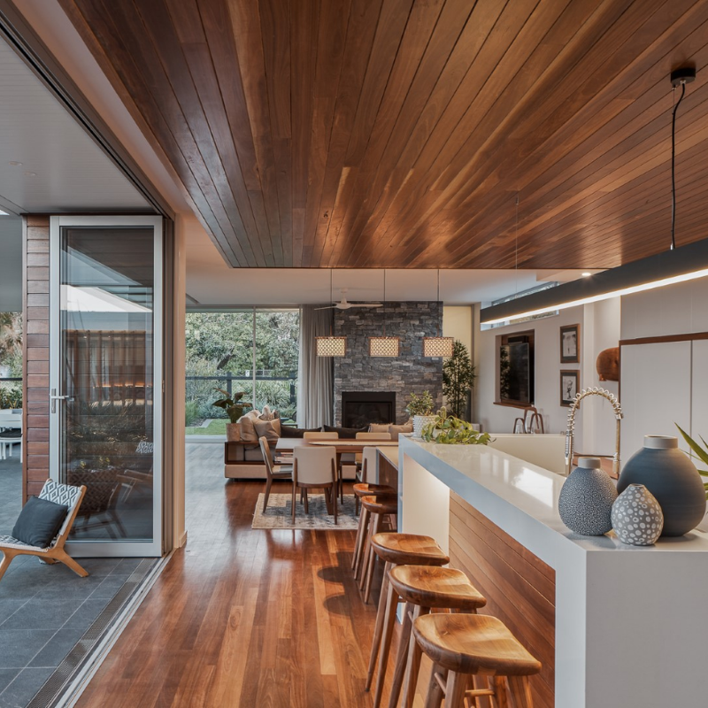 Experienced architect Tweed Coast designing a sleek modern beachfront home with ocean views and sustainable features