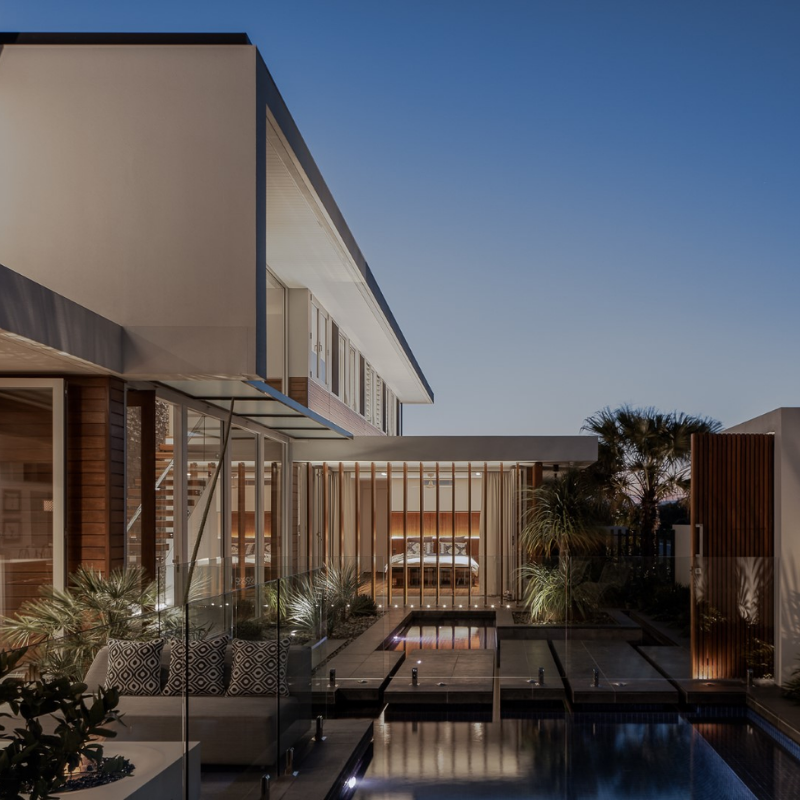 Architect Tweed Coast showcasing a sustainable eco-friendly building with solar panels and natural materials on the Tweed Coast