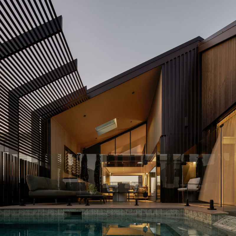 Light-filled open-plan apartment interior in a Northern NSW multi-residential project designed by Create Architecture with natural materials and coastal views